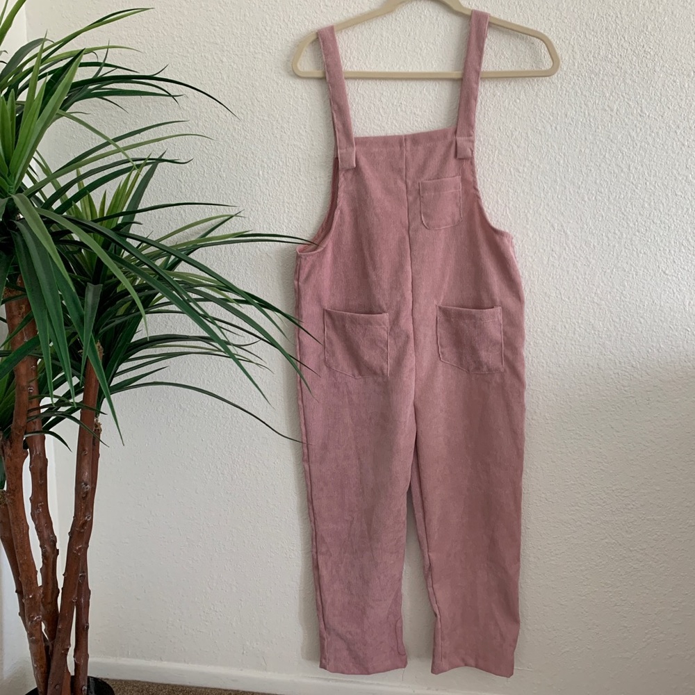 Pink Corduroy Overalls